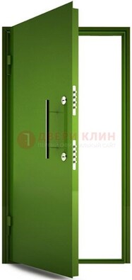 Зеленая металлическая бронированная дверь ДБ-8 в Одинцово
