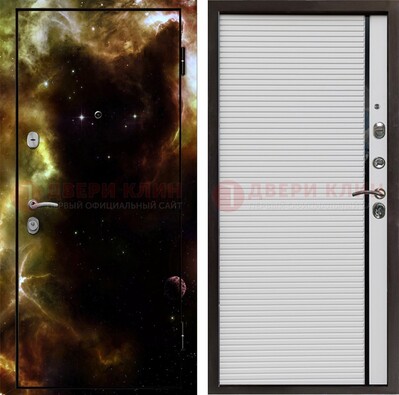 Стальная дверь с фотопечатью космоса ДФ-14 в Одинцово