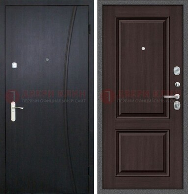Темная стальная дверь с МДФ панелями ДМ-362 в Одинцово