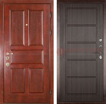 Красная металлическая дверь с МДФ в квартиру ДМ-387 в Одинцово