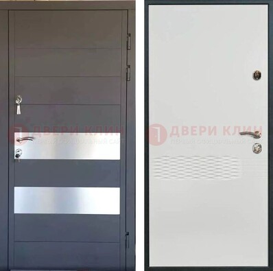 Металлическая дверь МДФ темная и светлая ДМ-420 в Одинцово