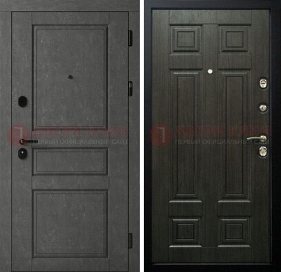 Серая стальная дверь с классическими МДФ ДМ-456 в Одинцово