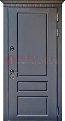 Тёмная входная дверь для коттеджа с МДФ ДМ-528 в Подольске