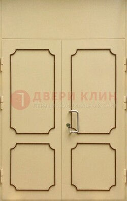 Светлая двухстворчатая дверь для загородного дома с МДФ ДМ-534 в Одинцово