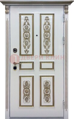 Входная дверь с массивом дуба в белом цвете ДМД-62 в Одинцово