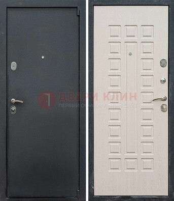 Черная металлическая дверь с порошковым покрытием ДП-101 в Одинцово