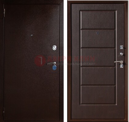 Темная входная дверь с порошковым окрасом ДП-113 в Одинцово