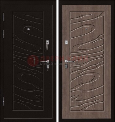 Темная железная дверь с порошковым окрасом ДП-127 в Одинцово