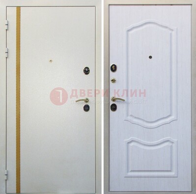 Белая входная дверь с порошковым напылением ДП-136 в Одинцово