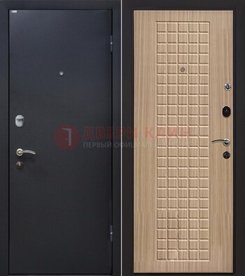 Черная металлическая дверь с порошковым покрытием ДП-157 в Одинцово