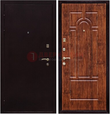 Темная железная дверь с порошковым покрытием ДП-194 в Одинцово