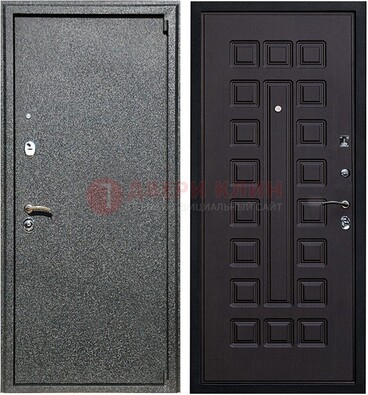 Черная стальная дверь с порошковым покрытием ДП-196 в Одинцово