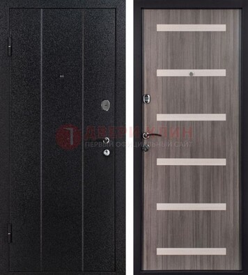 Черная стальная дверь с порошковым окрасом ДП-199 в Одинцово