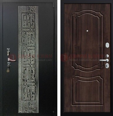 Входная дверь с порошковым покрытием медный антик МДФ внутри ДП-224 в Одинцово
