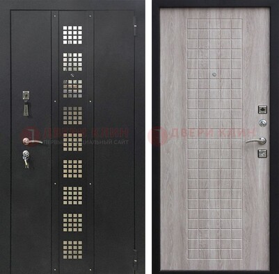 Железная дверь с порошковым покрытием Медный антик/Капучино  ДП-233 в Одинцово