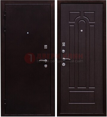 Черная стальная дверь с порошковым покрытием ДП-35 в Одинцово