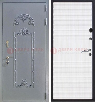 Черная входная дверь с порошковым покрытием ДП-67 в Одинцово