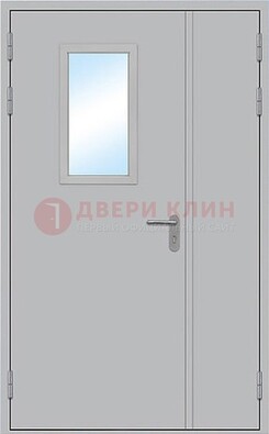 Белая входная противопожарная дверь со стеклянной вставкой ДПП-10 в Одинцово