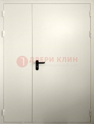 Белая противопожарная двупольная дверь ДПМ-02/60 в Одинцово