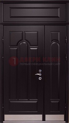 Парадная дверь с металлическими вставками ДПР-47 и фрамугой в Одинцово