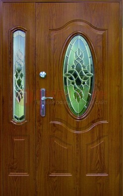 Парадная дверь со стеклянными вставками ДПР-73 для дома в Одинцово
