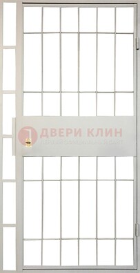 Железная решетчатая дверь в белом цвете ДР-19 в Одинцово