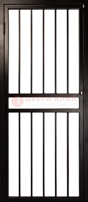 Темная стальная решетчатая дверь для дома ДР-45 в Одинцово