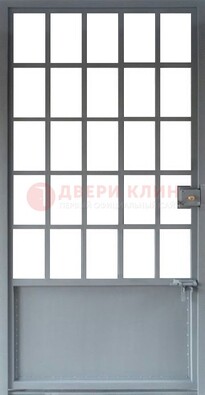Металлическая решетчатая дверь в сером цвете ДР-7 в Одинцово
