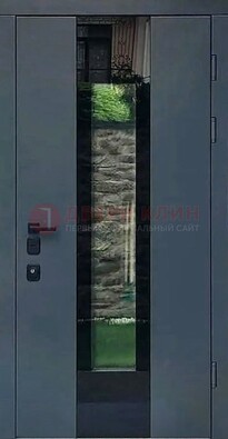 Современная дверь со стеклом для коттеджа ДС-40 в Одинцово