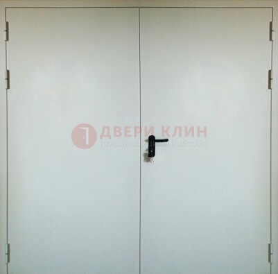 Белая металлическая техническая дверь ДТ-8 в Одинцово