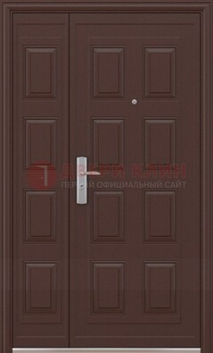 Коричневая железная тамбурная дверь ДТМ-37 в Одинцово