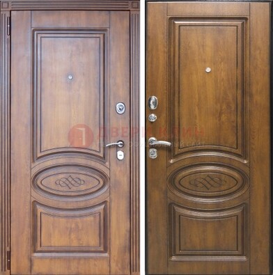 Коричневая металлическая дверь с виноритом ДВТ-10 во Владимире