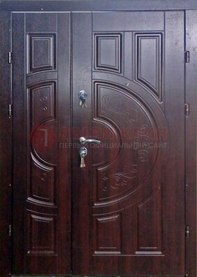 Металлическая филенчатая дверь с виноритом и МДФ Беленый дуб ДВТ-145 в Одинцово