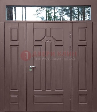 Парадная металлическая дверь с виноритом и стеклом ДВТ-167 в Курске