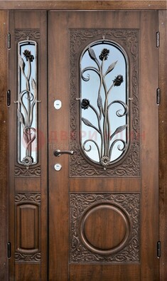 Железная дверь с виноритом и ковкой ДВТ-180 в Одинцово