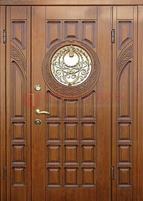 Металлическая филенчатая дверь с виноритом ДВТ-191 в Одинцово
