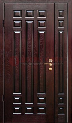 Коричневая металлическая дверь с виноритом ДВТ-20 в Одинцово