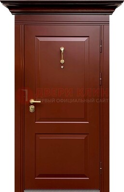 Красная железная дверь винорит для частного дома ДВТ-251 в Одинцово