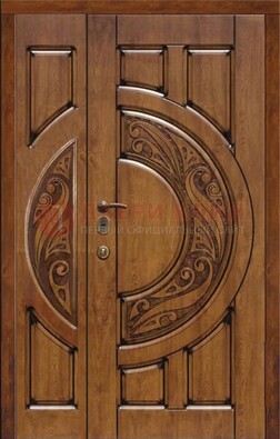 Коричневая входная дверь с виноритом ДВТ-5 в Одинцово