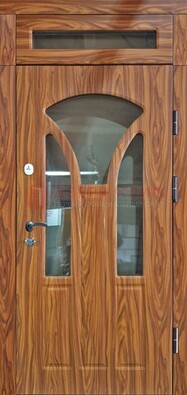 Коричневая классическая входная дверь с виноритом ДВТ-66 в Одинцово