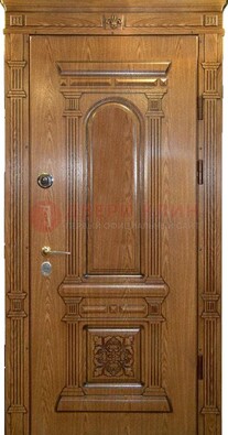Коричневая железная дверь с виноритом Золотой дуб ДВТ-67 в Одинцово