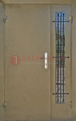 Тамбурная дверь Порошок со стеклом и ковкой ПЛ-20 в Одинцово